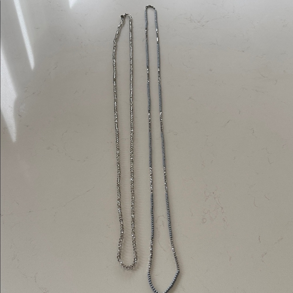 Silver and Blue Chain Necklaces set of 2
NWOT ✨